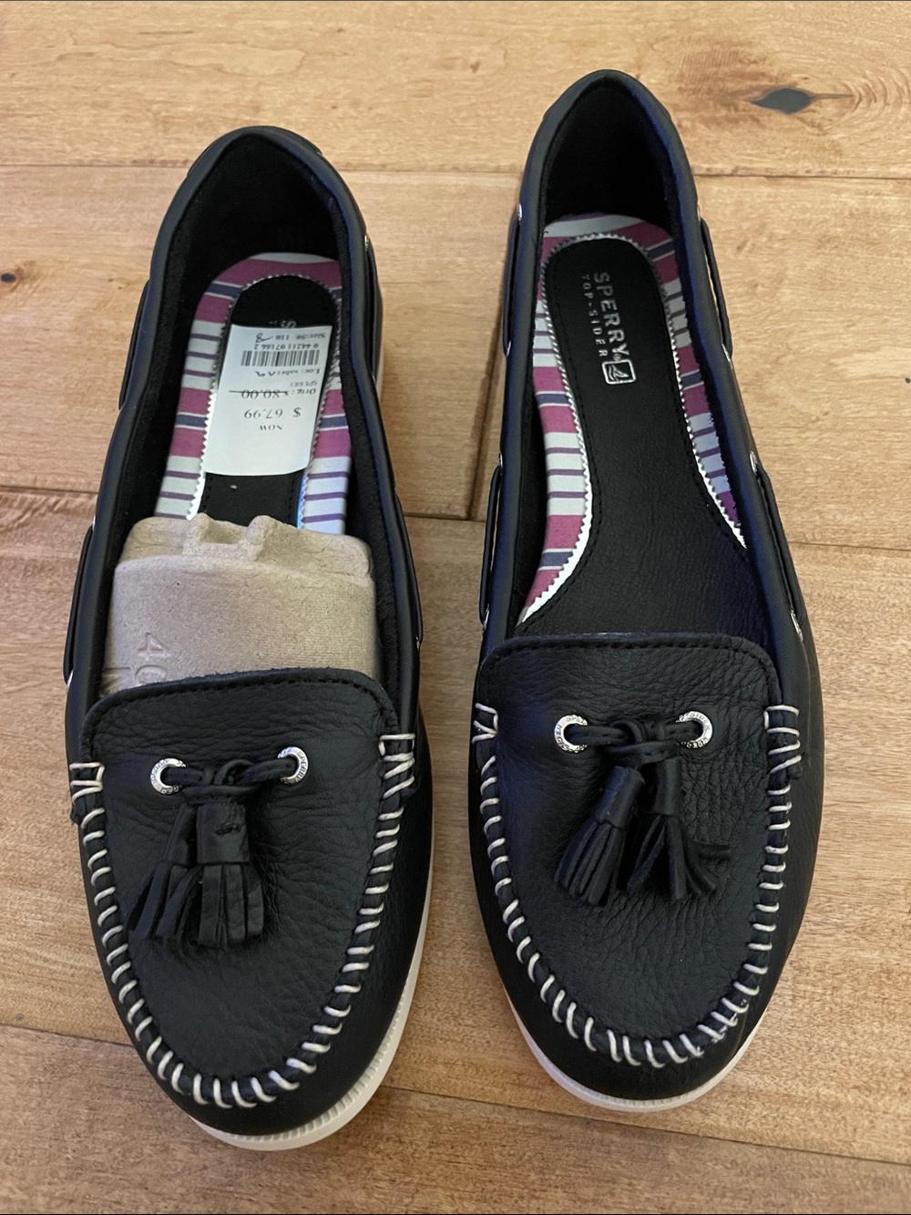 Sperry Black Leather Boat shoes loafers